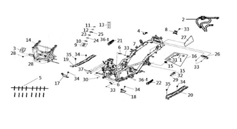 Frame body Sym Joymax Z 125 E4