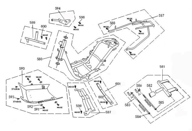 Telaio China Retro Extra nero opaco