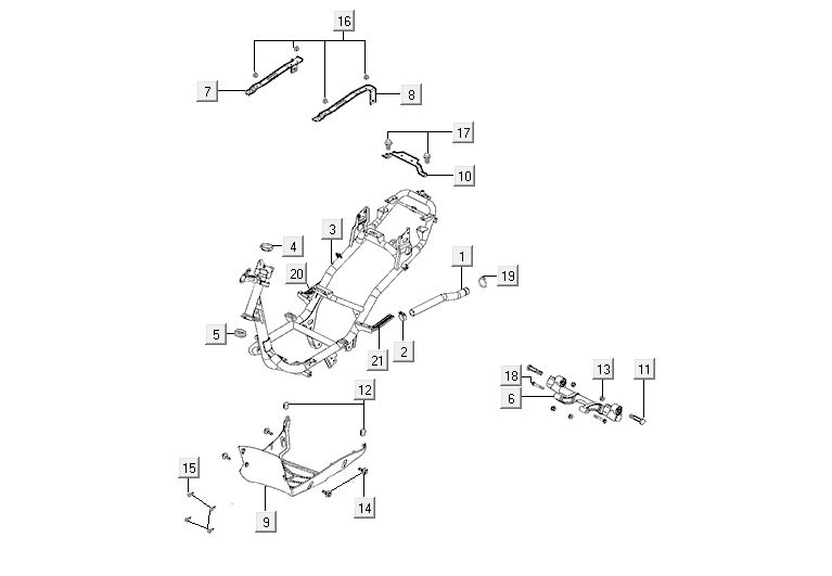 Telaio Kymco Agility 10' 4 tempi Sporty arancione