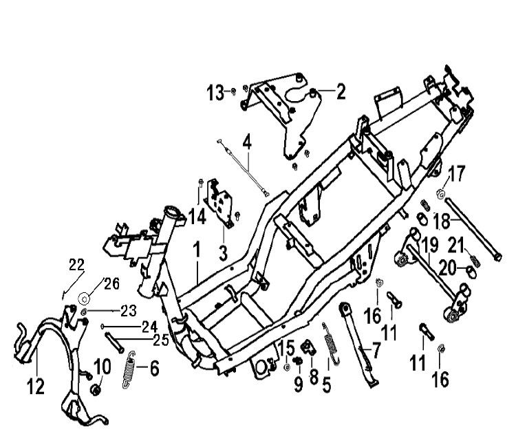 Telaio Generic Xor 50 2 tempi 2009 giallo