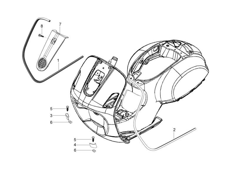Telaio Vespa LX 50 4 tempi 4V 45km/h verde 328/A