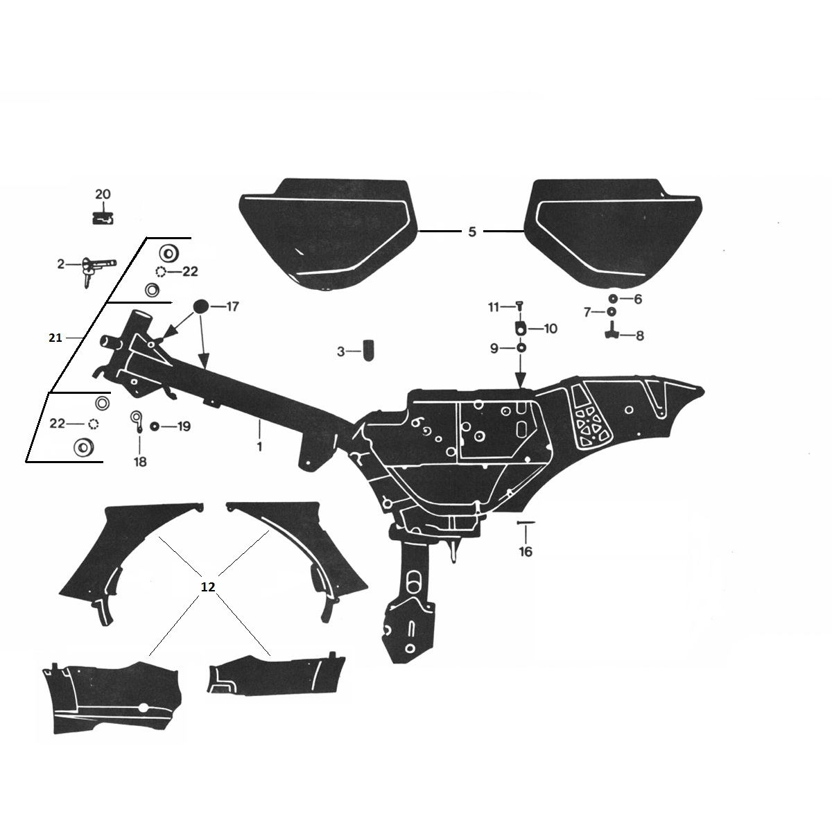 Telaio Zundapp 529 tutti i tipi