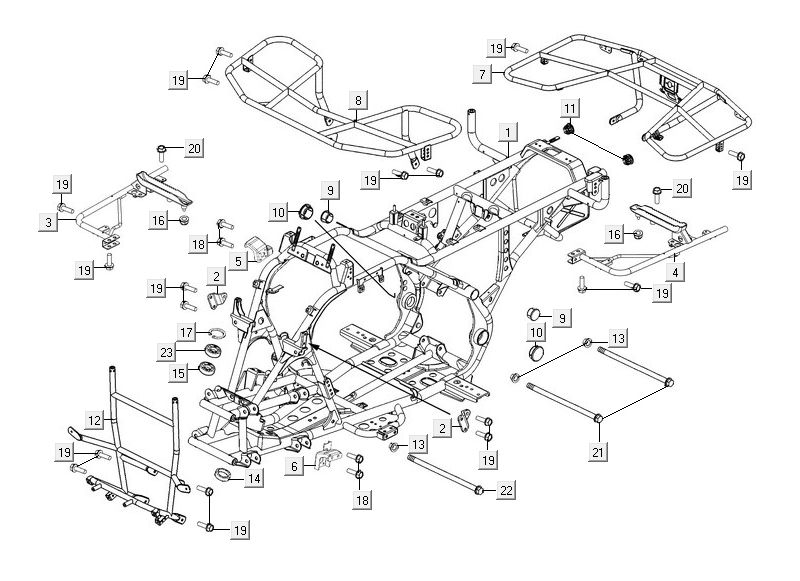Parti del telaio Kymco MXU 300R