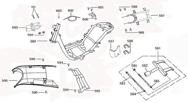 Parti del telaio rosse Edwards Tomorrow Legend