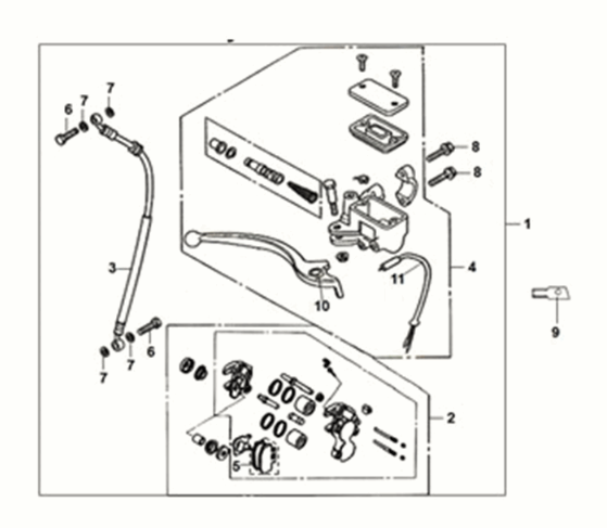 Pompa freno anteriore Sym X-Pro 50 E5