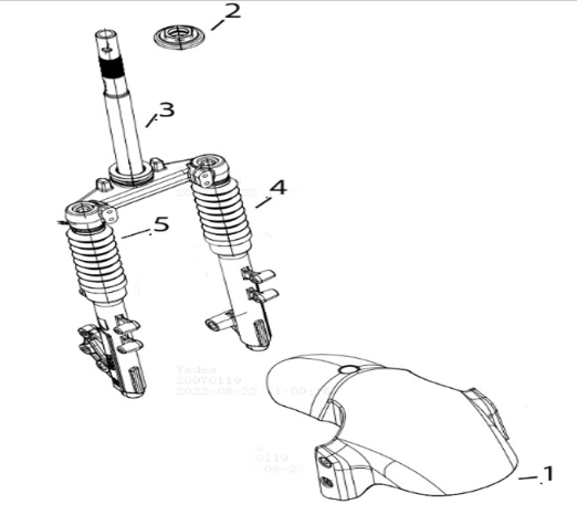 Gruppo forcella anteriore Yadea E8S