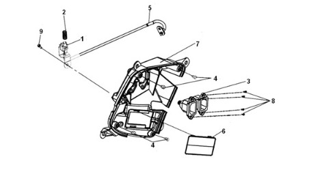 Vassoio interno anteriore Sym E-Fiddle