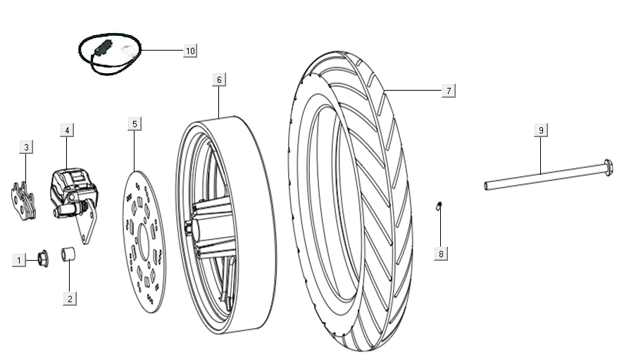 Ruota anteriore - freno Niu N-GT