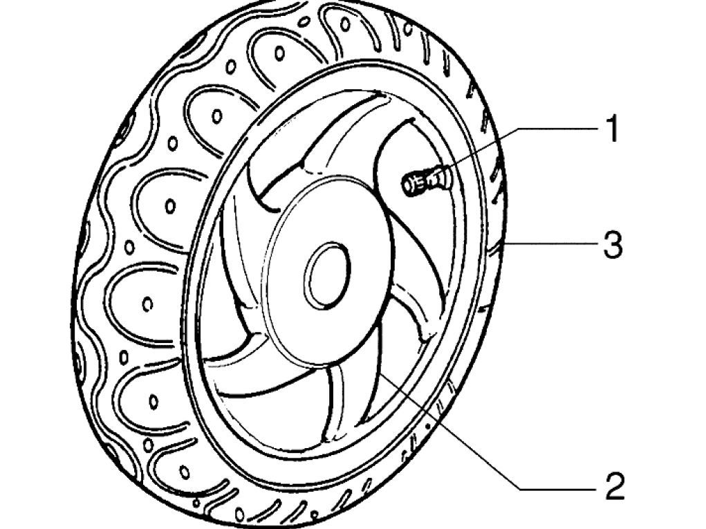 Ruota anteriore Piaggio Zip RST 50 2 tempi AC