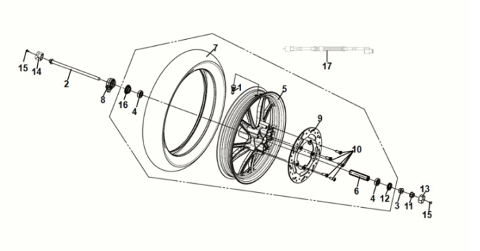Ruota anteriore Sym Symphony ST 50 E5