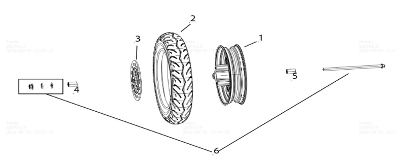 Ruota anteriore Yadea E8S