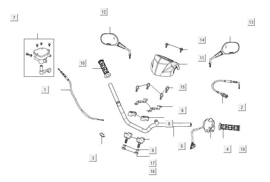 Volante - Componenti dello sterzo Kymco MXU 300