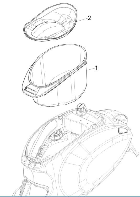 Scatola porta casco Vespa Primavera 125 3V IE ABS