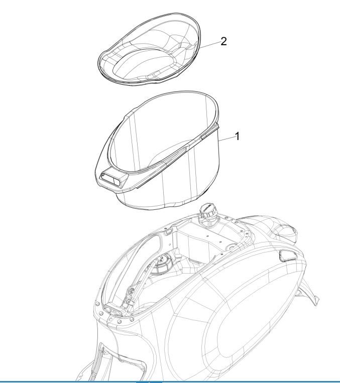 Scatola porta casco Vespa Sprint 125 3V IE ABS