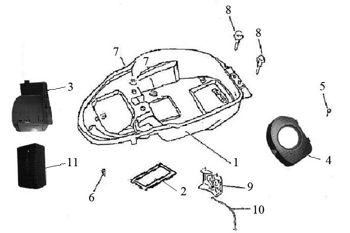 Scatola per casco AGM Retro 2013 → smokey