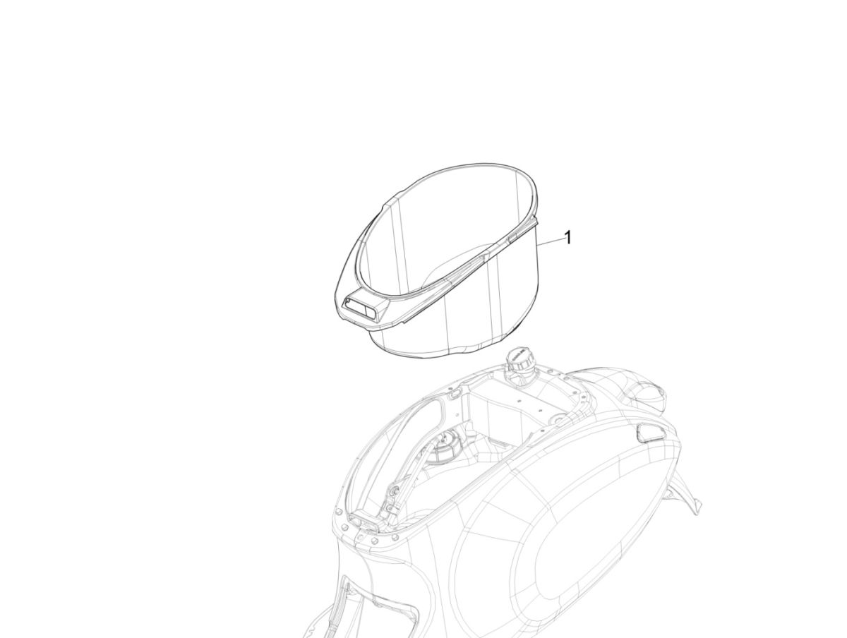 Scatola porta casco Vespa Sprint 125 3V IE ABS Euro 5 2021