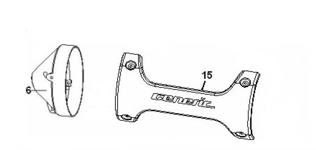 Paracalore di scarico bianco a 2 tempi Generic Ideo 50 2010