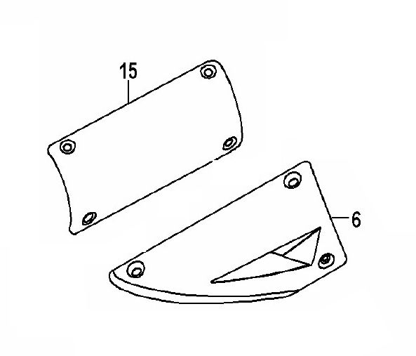 Paracalore di scarico generico Xor 50 2 tempi 2006 argento