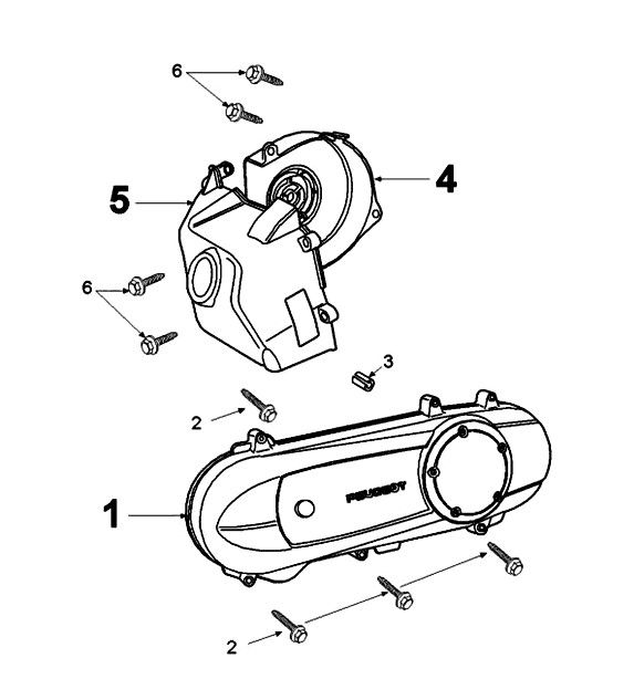 Housing cover Peugeot Kisbee 2-takt