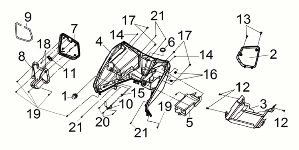 Inner box - under cover Sym Joymax Z 125i E5 2022