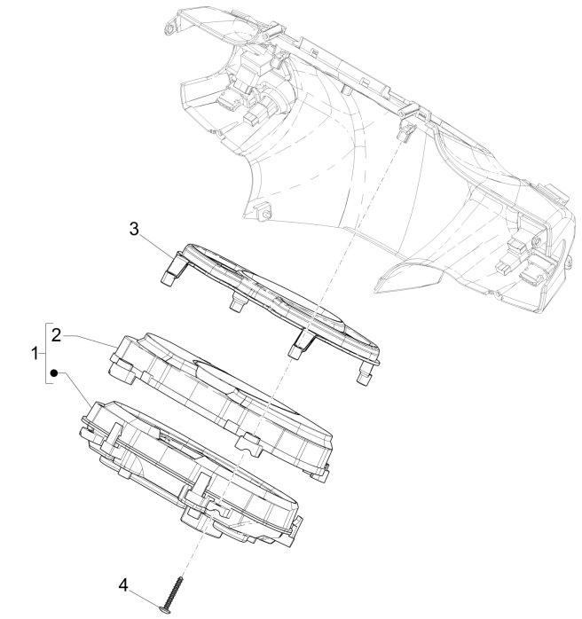 Contachilometri - Cabina di guida Piaggio Medley 150 IE ABS Euro 4 2016-2020