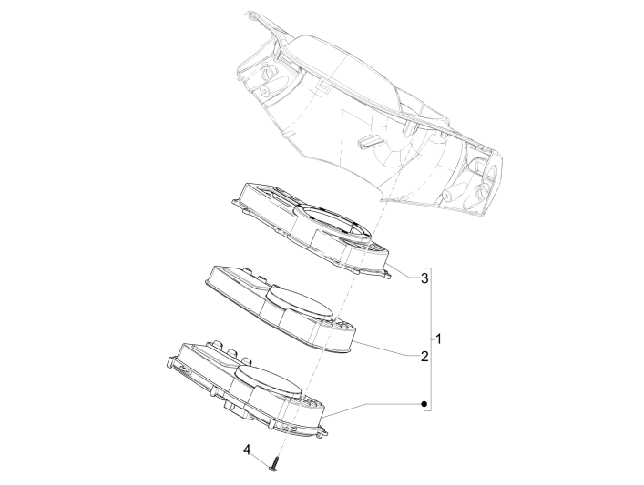 Contachilometri - Cabina di guida Piaggio NRG Power DD 50 2-stroke LC 2007-2017