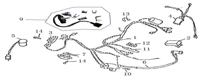 Cablaggio AGM GT nero