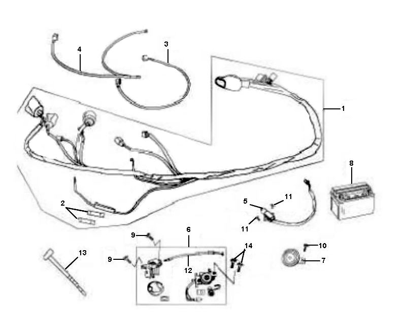 Cablaggio Rover FS3 4 tempi