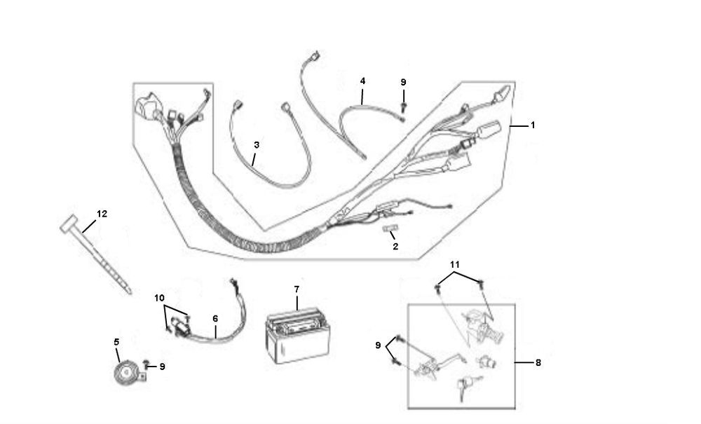 Cablaggio Rover Fun 4 tempi