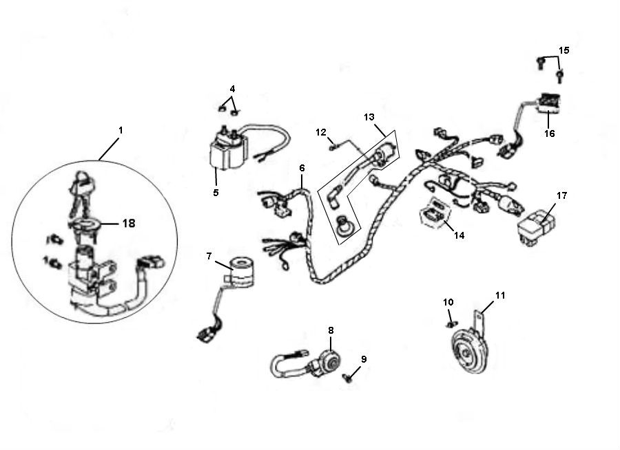 Cablaggio Znen Aurora 4 tempi