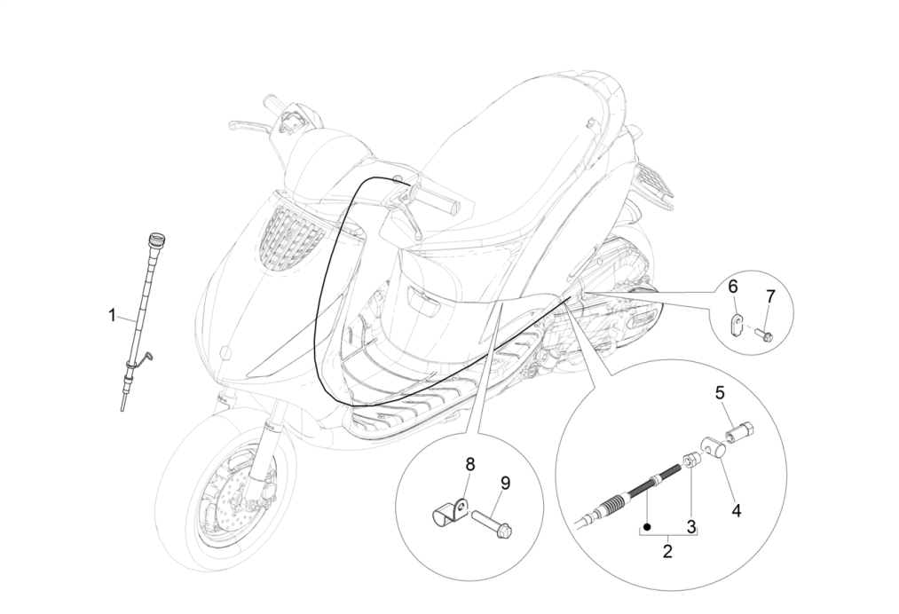 Cavi Piaggo Zip 50 4 tempi IGET 3V Euro 4