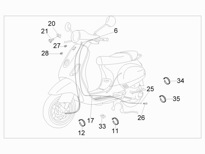 Cavi Vespa LXV 4 tempi 2V 25km/h
