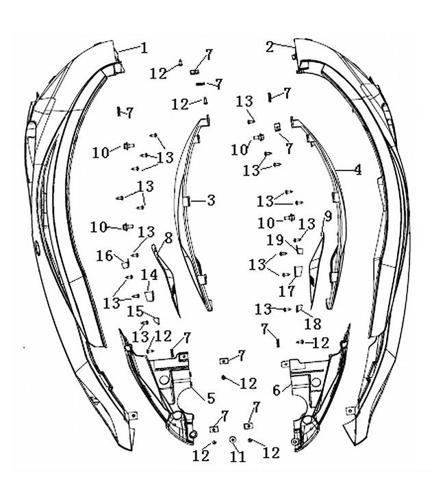 Cappe - Placcatura posteriore Generic Roc 50 2 tempi 2010 argento 25