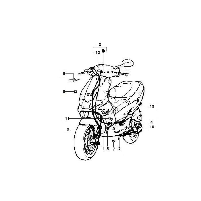 Cofani - Placcatura Gilera Runner 50 2 tempi LC 1998-2005