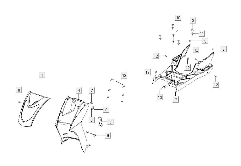 Cappe - Placcatura Kymco Agility 10' 4 tempi grigio scuro