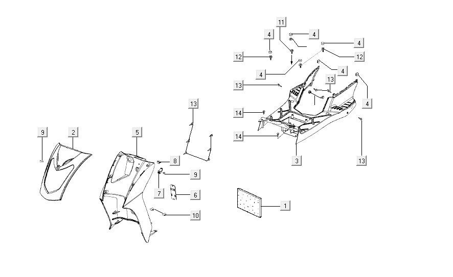 Cappe - Placcatura Kymco Agility Delivery 4 tempi Euro 4 bianche