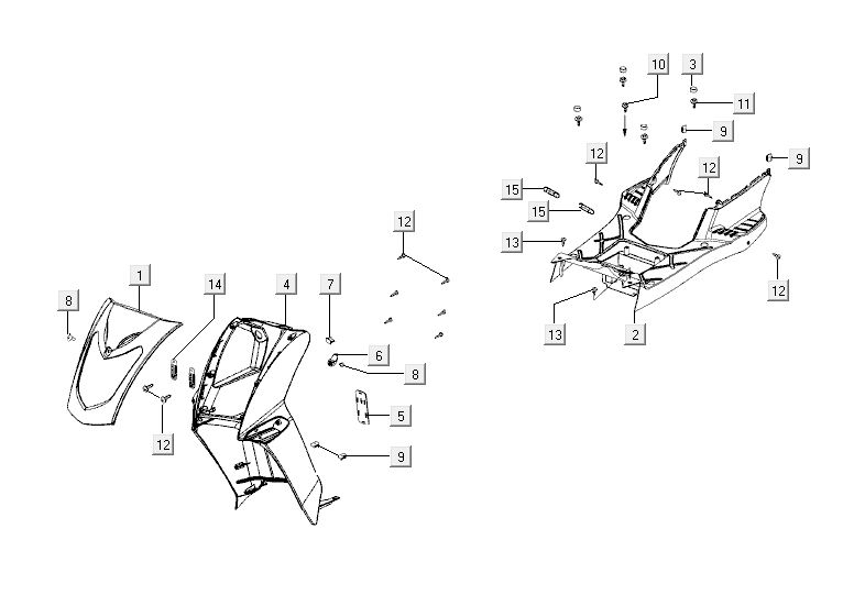 Cappe - Placcatura Kymco Agility Fat 12' 4 tempi nere
