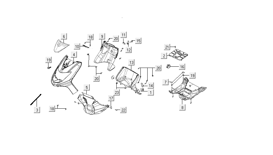 Cappe - Placcatura Kymco VP50i Euro 4 tecno silver