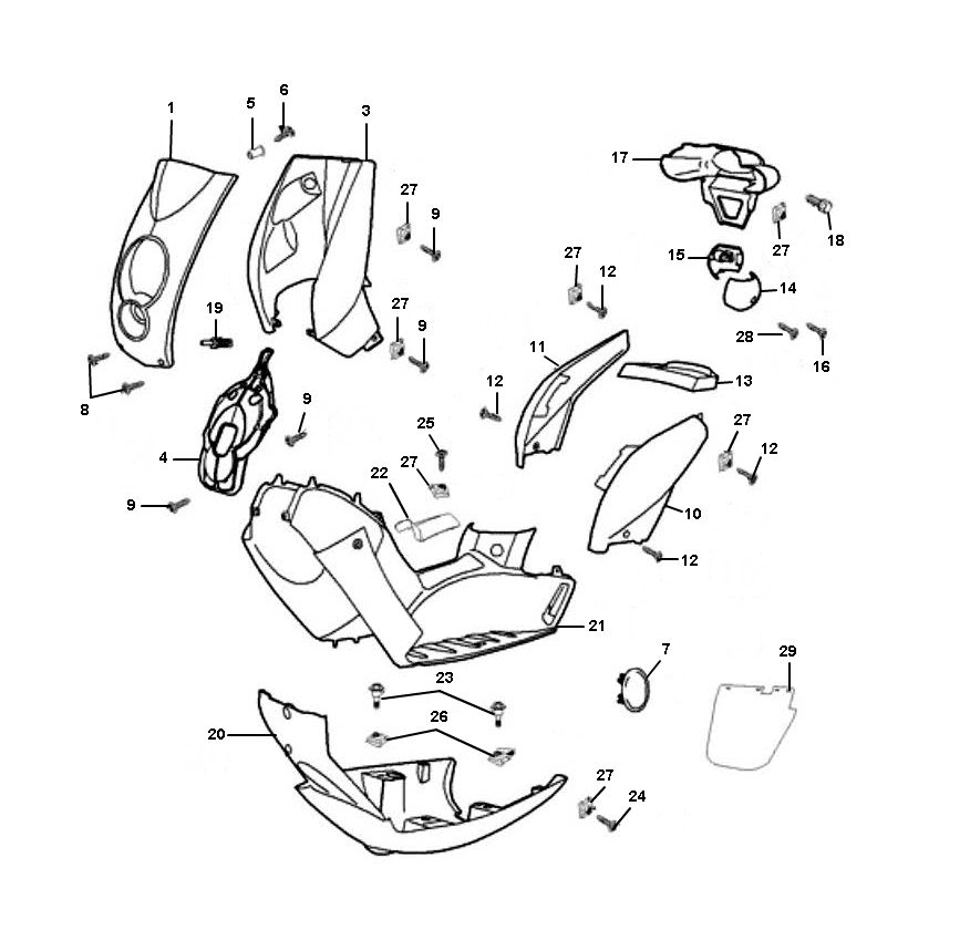 Cofani - Placcatura Peugeot Ludix pro a 2 tempi