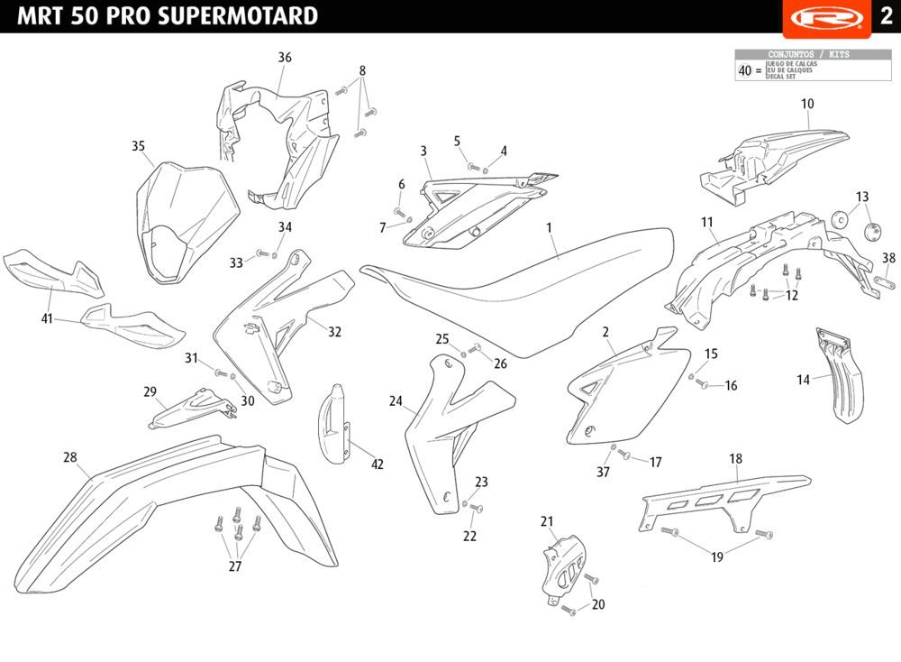 Cappe - Placcatura Rieju MRT SM rosso 2010 2 tempi