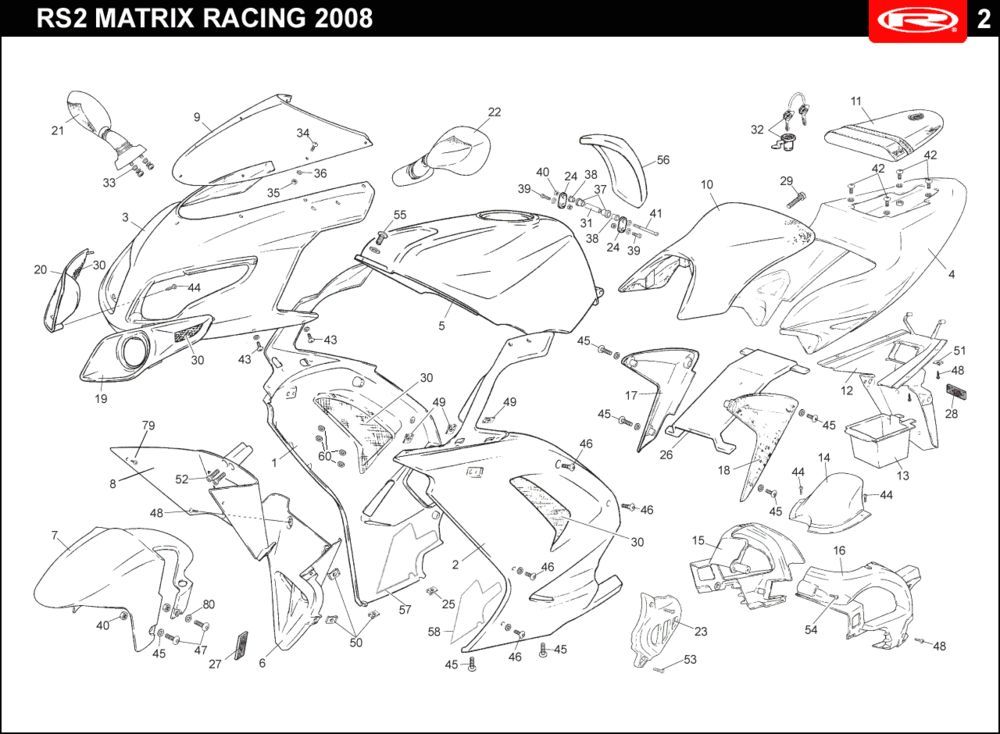 Cappe - Placcatura Rieju Rs2 rosso 2007 2 tempi