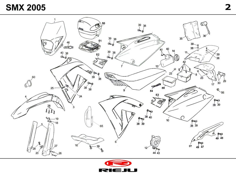 Cappe - Placcatura Rieju SMX nero 2006 2 tempi