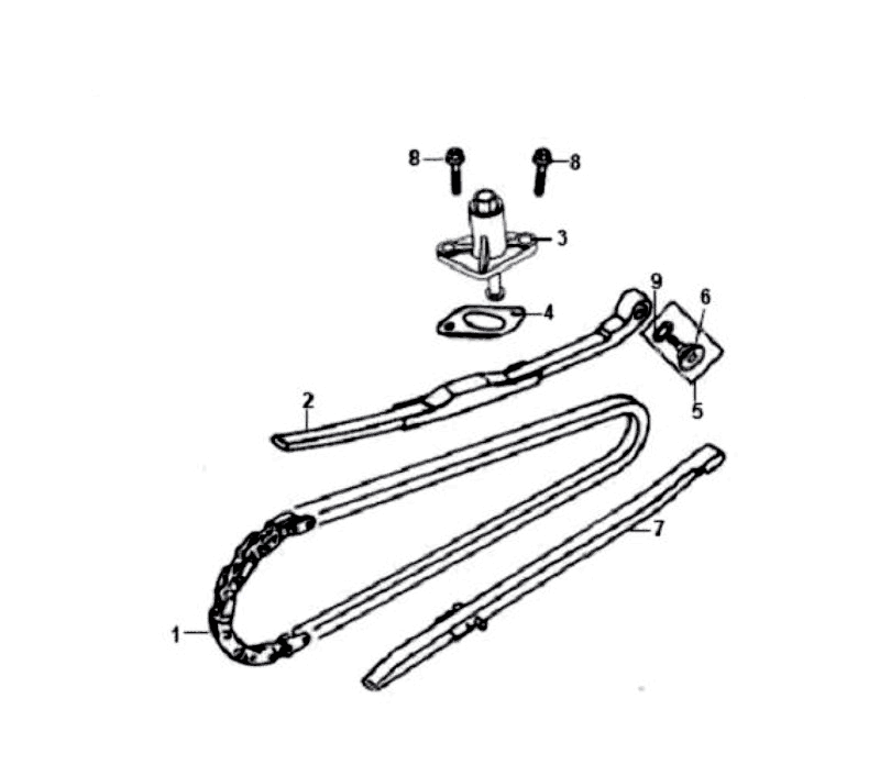Albero a camme - Catena di distribuzione - Guidacatena Sym Orbit (BU289) blu