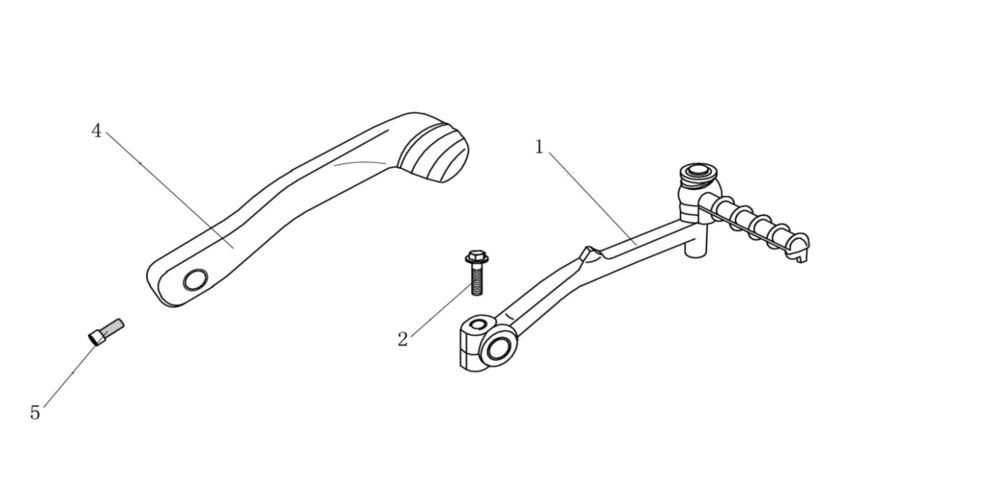 Pedale kickstart AGM Venom bianco