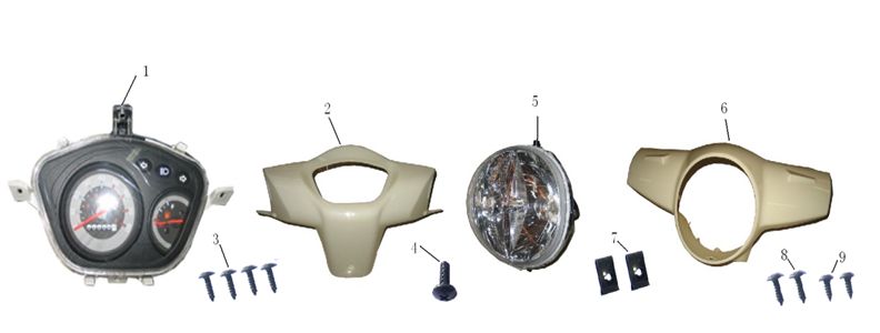 Tachimetro - Faro - Copriverzo Turbo CX 50 4 tempi