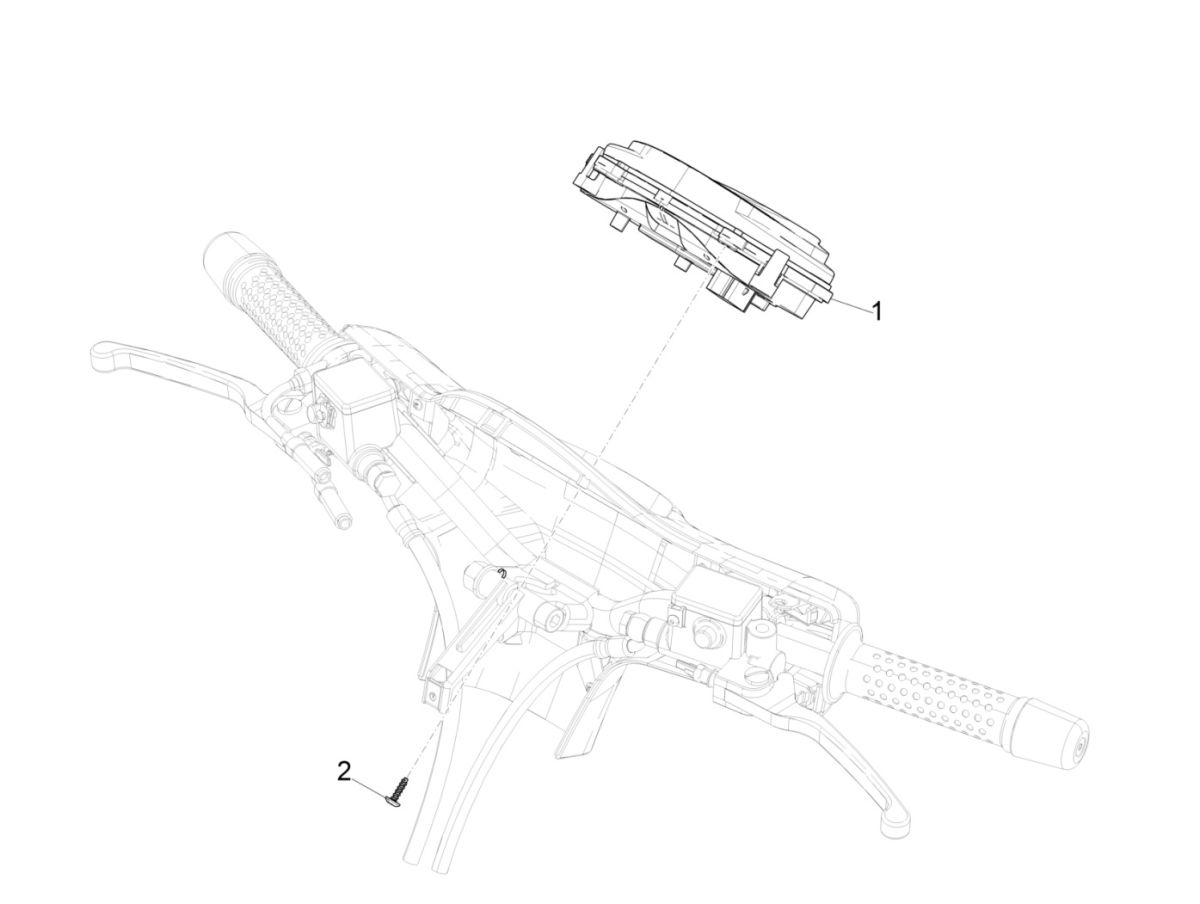 Contachilometri - Cabina di guida Vespa GTS 300 HPE 4V IE ABS Euro 4 2019