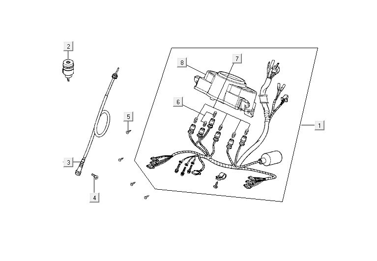 Contachilometri - Cockpit - Cavo tachimetro Kymco Agility 10' 4 tempi Sporty blu