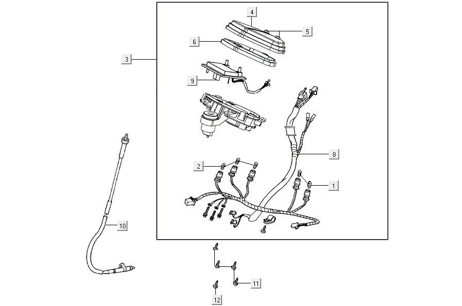 Contachilometri - Cockpit - Cavo tachimetro Kymco Agility 16'+ 4 tempi argento metallizzato opaco