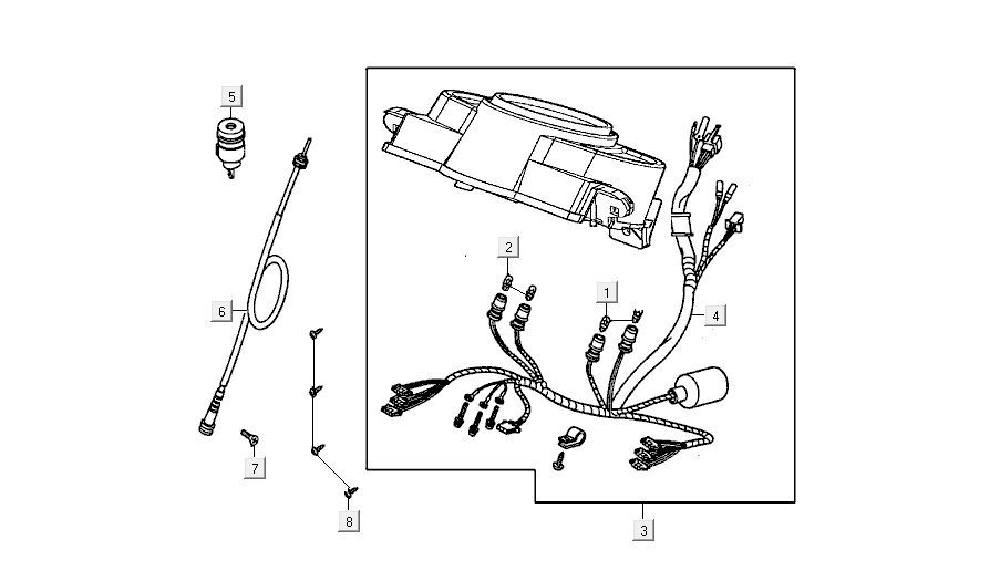Contachilometri - Cockpit - Cavo tachimetro Kymco Agility FR 12