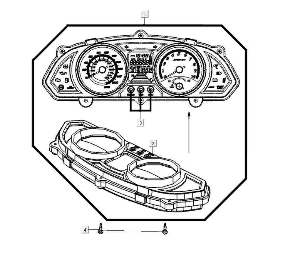 Contachilometri - Cockpit - Cavo tachimetro Kymco Myroad 700i